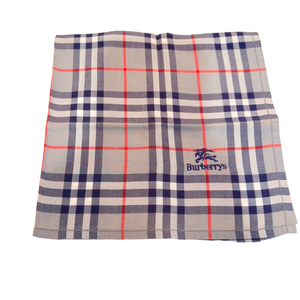 Burberry Blue and Red Checkered Handkerchief